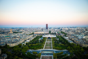 Fototapeta na wymiar Paris seen from the air