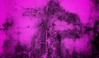 A textured purple concrete wall with a prominent vertical crack. 