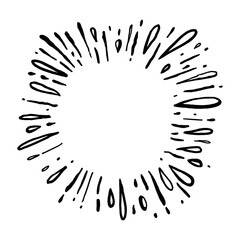 starburst hand drawn in vintage style