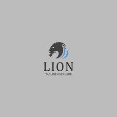 Lion logo design template. Vector illustration