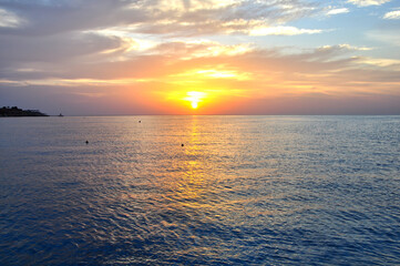 Obraz premium Beautiful sunset on the Red Sea, Sharm El Sheikh, Egypt