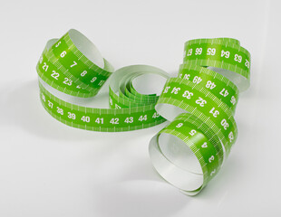 Measure Tapes Isolated, Metric Tape on White Background