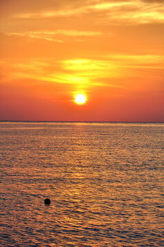 Beautiful sunset on the Red Sea, Sharm El Sheikh, Egypt