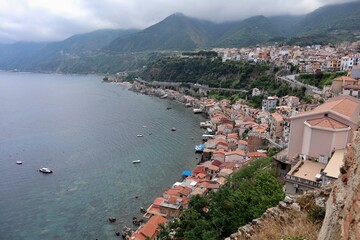 Scilla - Panorama del borgo di Chianalea da Castello Ruffo