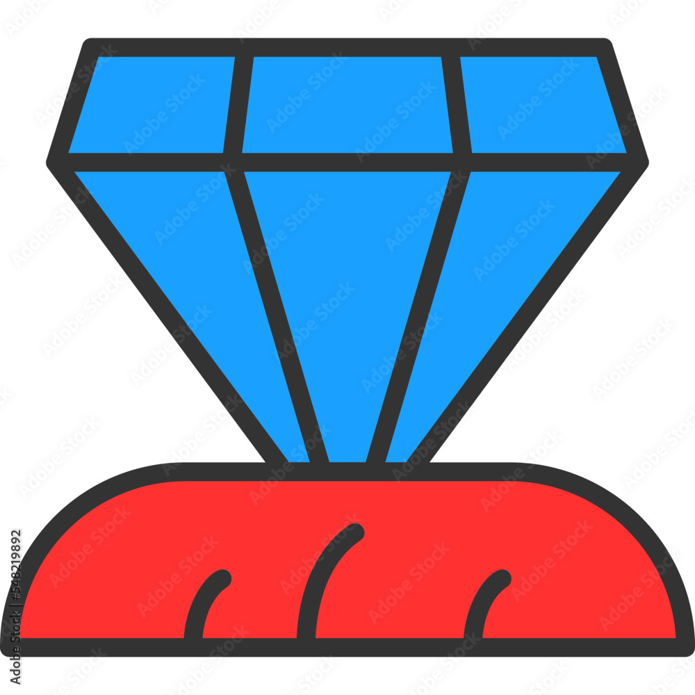 Sticker diamond icon