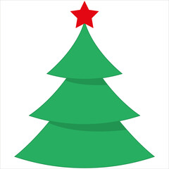 Icon of a Christmas tree with a red star on top.