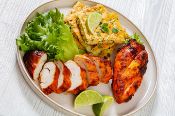 chicken breast with lettuce and veggies casserole