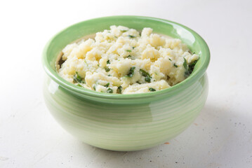 Homemade Colcannon. Irish Mashed Potatoes St Patrick day food