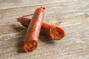 Original chorizo, tradicional spanish cuisine