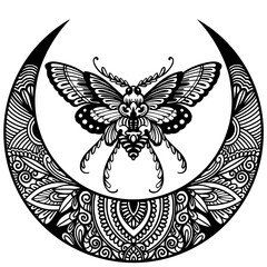 Geomatics Death moth, butterfly doodle, butterfly mandala, butterfly hand draw,