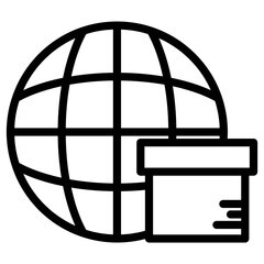 globe with box icon