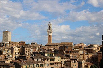 Fototapeta na wymiar Italy, Tuscany: Foreshortening of Siena.