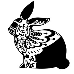 
Easter bunny, bunny, Easter, Halloween, moth, animal, wild, doodle, line art, outline, rabbit, zentangle, vector, drawing, mammal, tattoo, art
