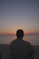the man behind the sunset