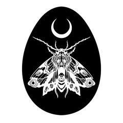Easter egg, egg, doodle, line art, outline, rabbit, zentangle, vector, drawing, mammal, tattoo, art, moth, death moth, butterfly, abstract, animal, flower, ornament, illustration, design, floral, natu
