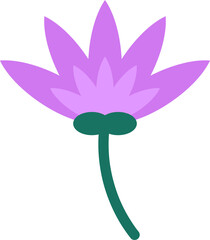 Purple nature flower icon cartoon