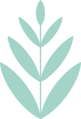 Green leaf nature simple icon cartoon