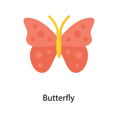 Butterfly vector Flat  Icons. Simple stock illustration