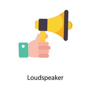 Loudspeaker vector Flat  Icons. Simple stock illustration