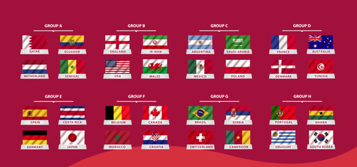 Football results table, flags of world countries