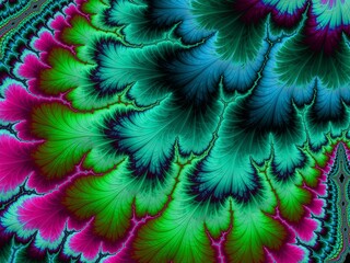Beautiful fractal floral art. Computer generated graphics