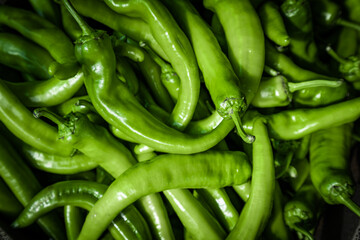  Raw Green Organic Serrano Peppers.  green chili peppers