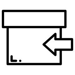 Fototapeta premium import box icon