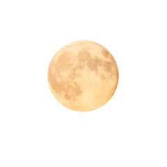 Washable wall murals Full moon Full orange moon in PNG isolated on transparent background