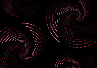 Red and pink spiral wave line dynamic abstract vector background
