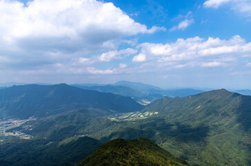 mountains and clouds