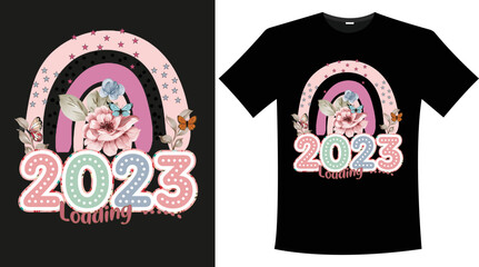 RETRO HAPPY NEW YEAR 2023 SUBLIMATION