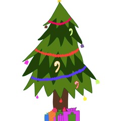 christmas tree with gifts