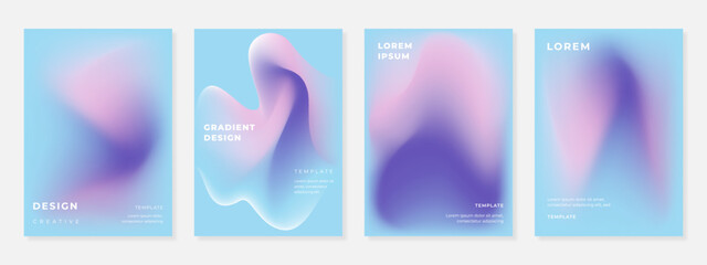 Cover design with 3d fluid gradient abstract shapes. Good for booklet, poster, innovation concept