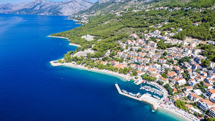 Croatia beach in Baska Voda to Makarska Riviera, Dalmatia