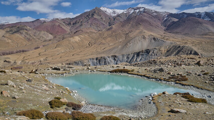 Twin Tigu Lake in Markha valley, Ladakh