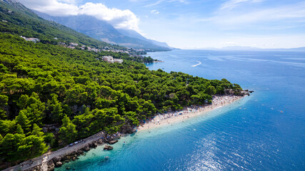 Croatia beach in Brela to Makarska Riviera, Dalmatia