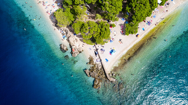Croatia beach in Brela to Makarska Riviera, Dalmatia