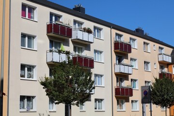 Fototapeta na wymiar Generic apartment buildings in Germany