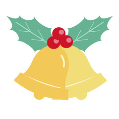 ヒイラギの葉とベルの飾り