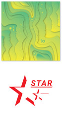 Star icon template vector