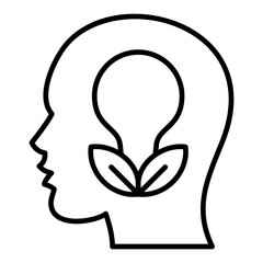 Think Green Line Icon