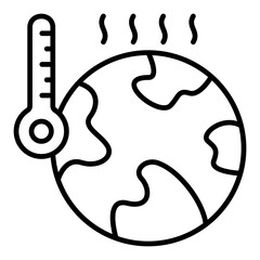 Global Warming Line Icon