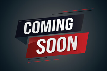 coming soon word concept vector illustration with lines 3d style for social media landing page, template, ui, web, mobile app, poster, banner, flyer, background, gift card, coupon, label, wallpaper