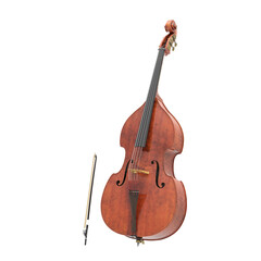 Fototapeta premium Double Bass ダブルベース ベース JAZZ 3DCG 透過PNG