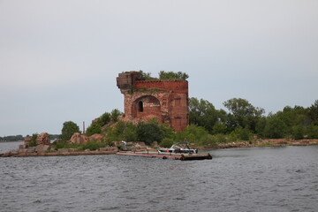 Fort, fortification in the Baltic sea close to Sain Petersburg Russia