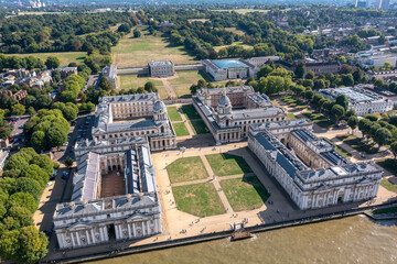 London from above at day, drone aerial view
