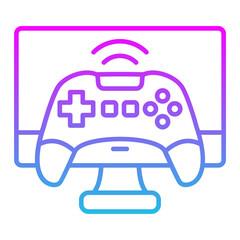 Obraz premium Video Game Line Gradient Icon