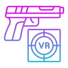 Shooting Game Line Gradient Icon