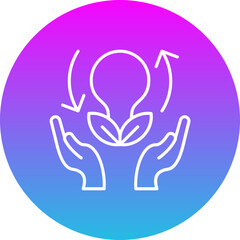Sustainability Gradient Circle Line Inverted Icon