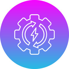 Energy Management Gradient Circle Line Inverted Icon